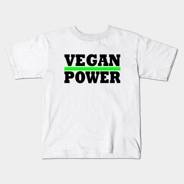 vegan power Kids T-Shirt by Milaino